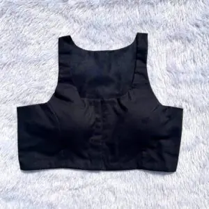 Black Halterneck Cotton Blouse