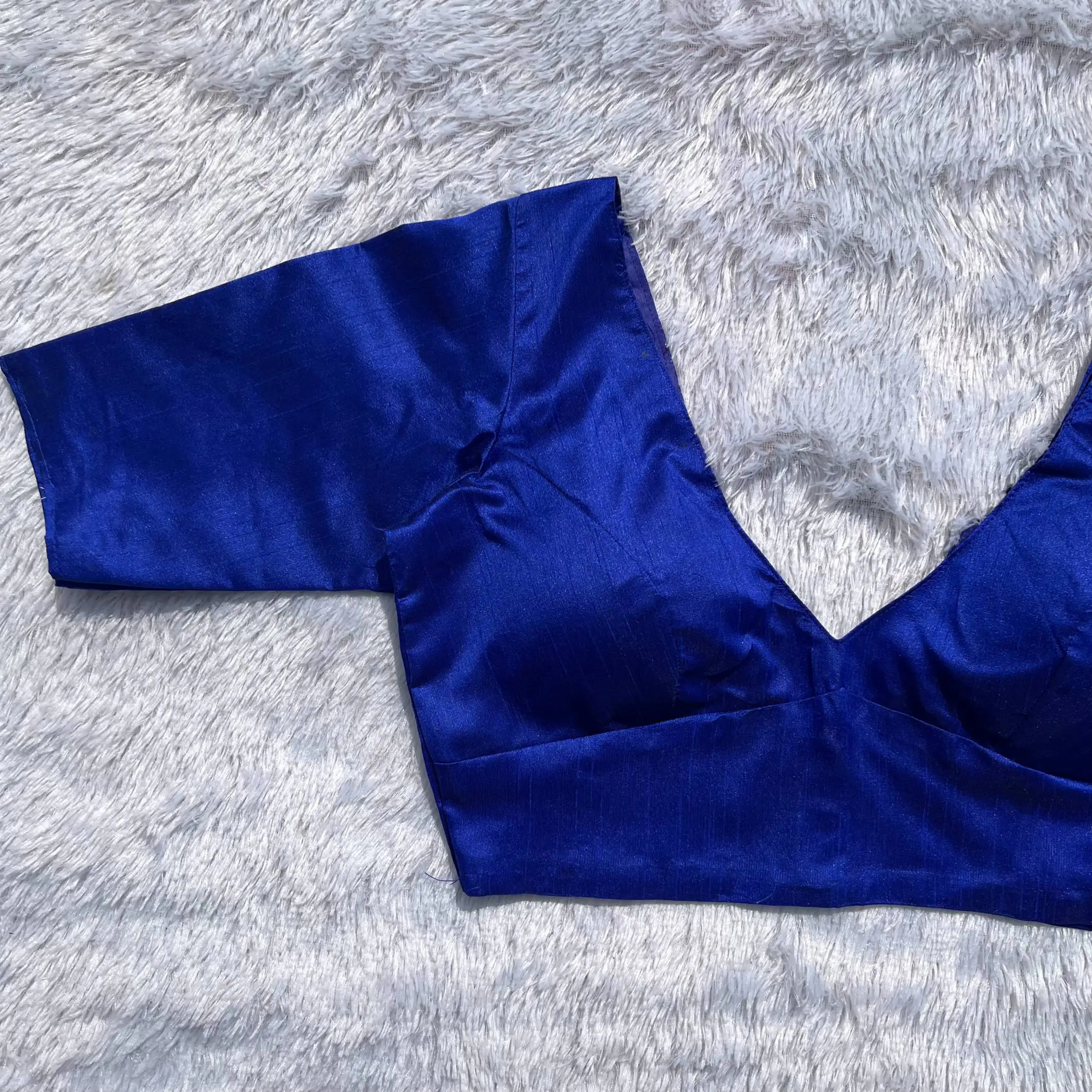 Royal Blue V-Neck SabSachi Blouse