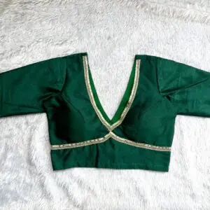 Green V-Neck SabSachi Blouse