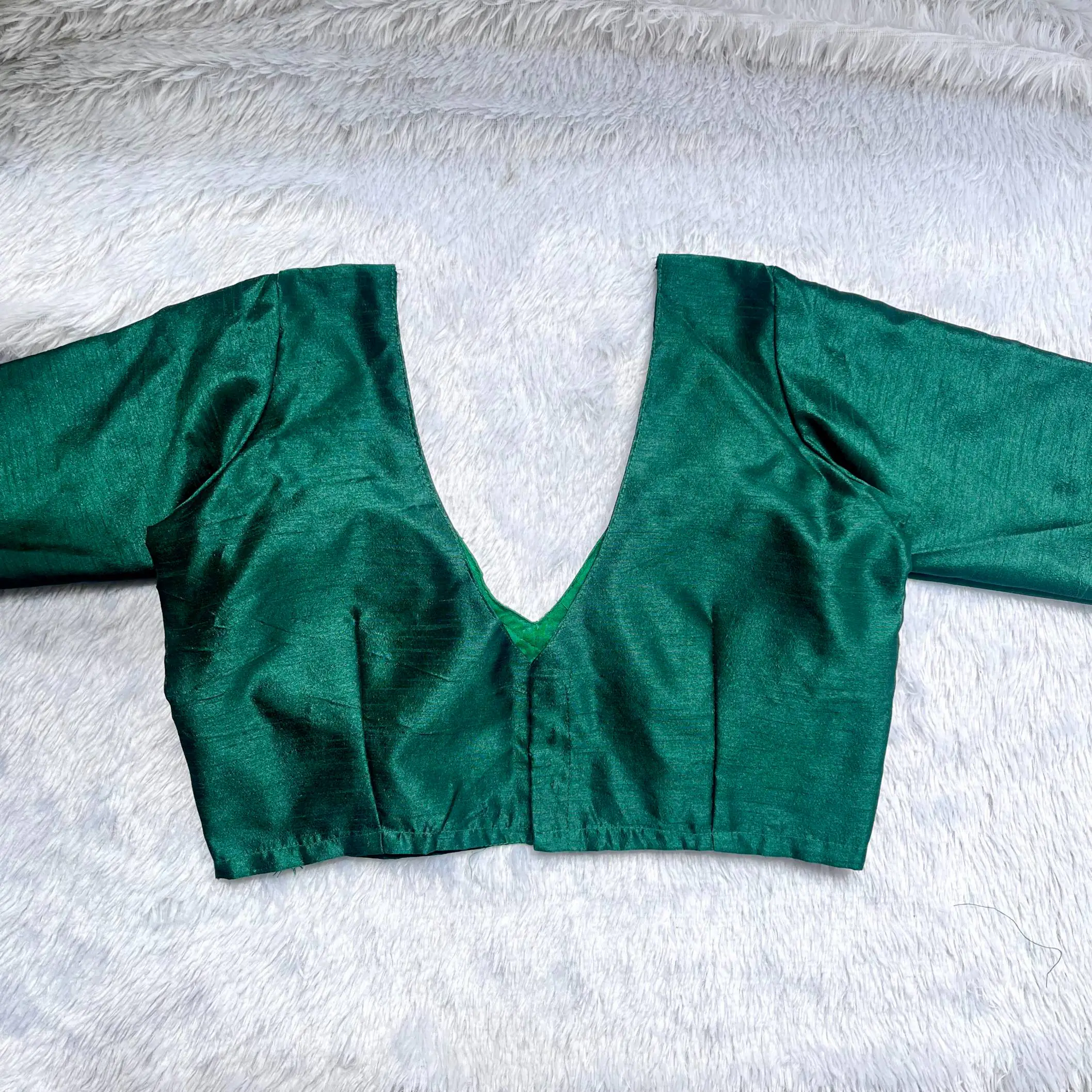 Green V-Neck SabSachi Blouse