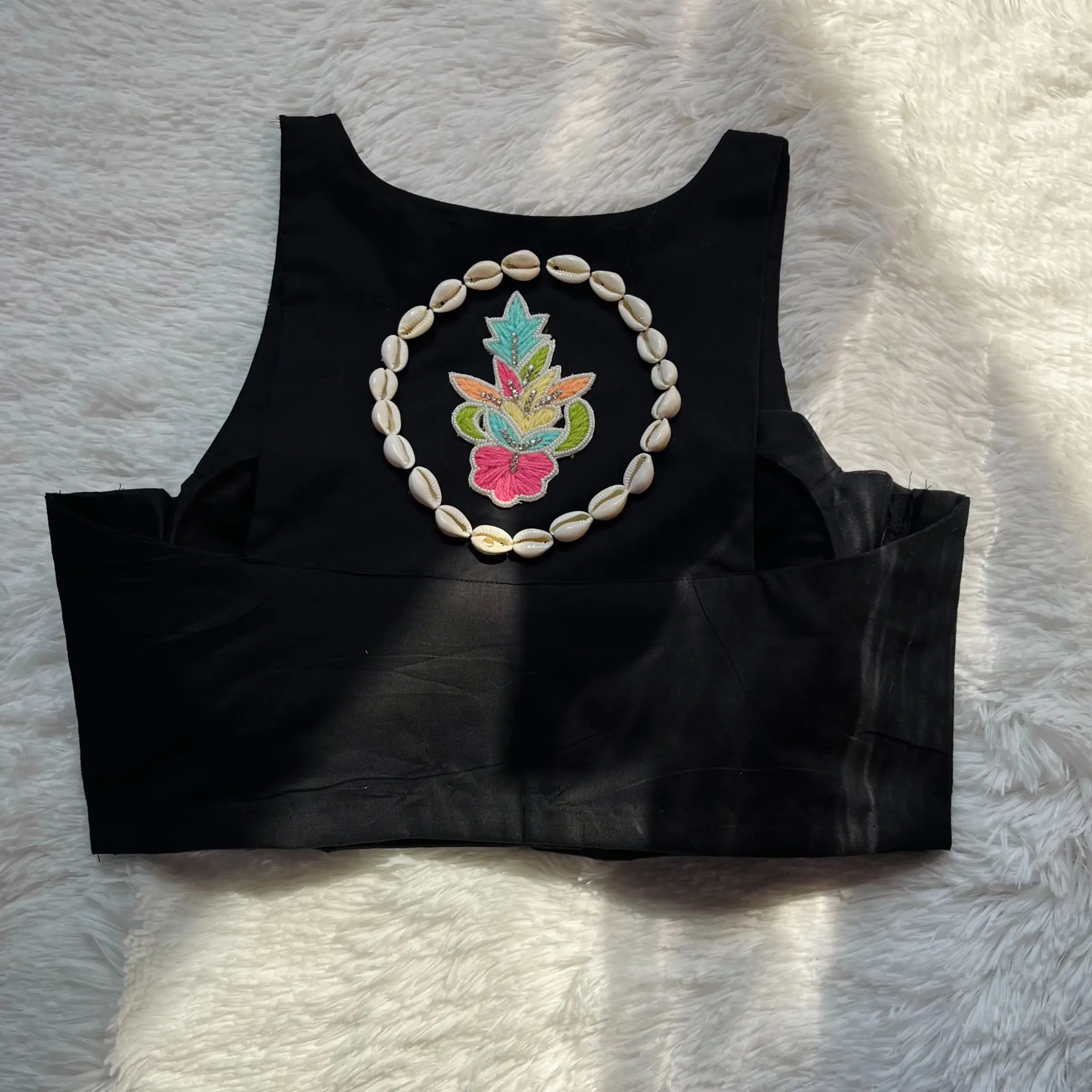 Black Embroidery Virana Blouse