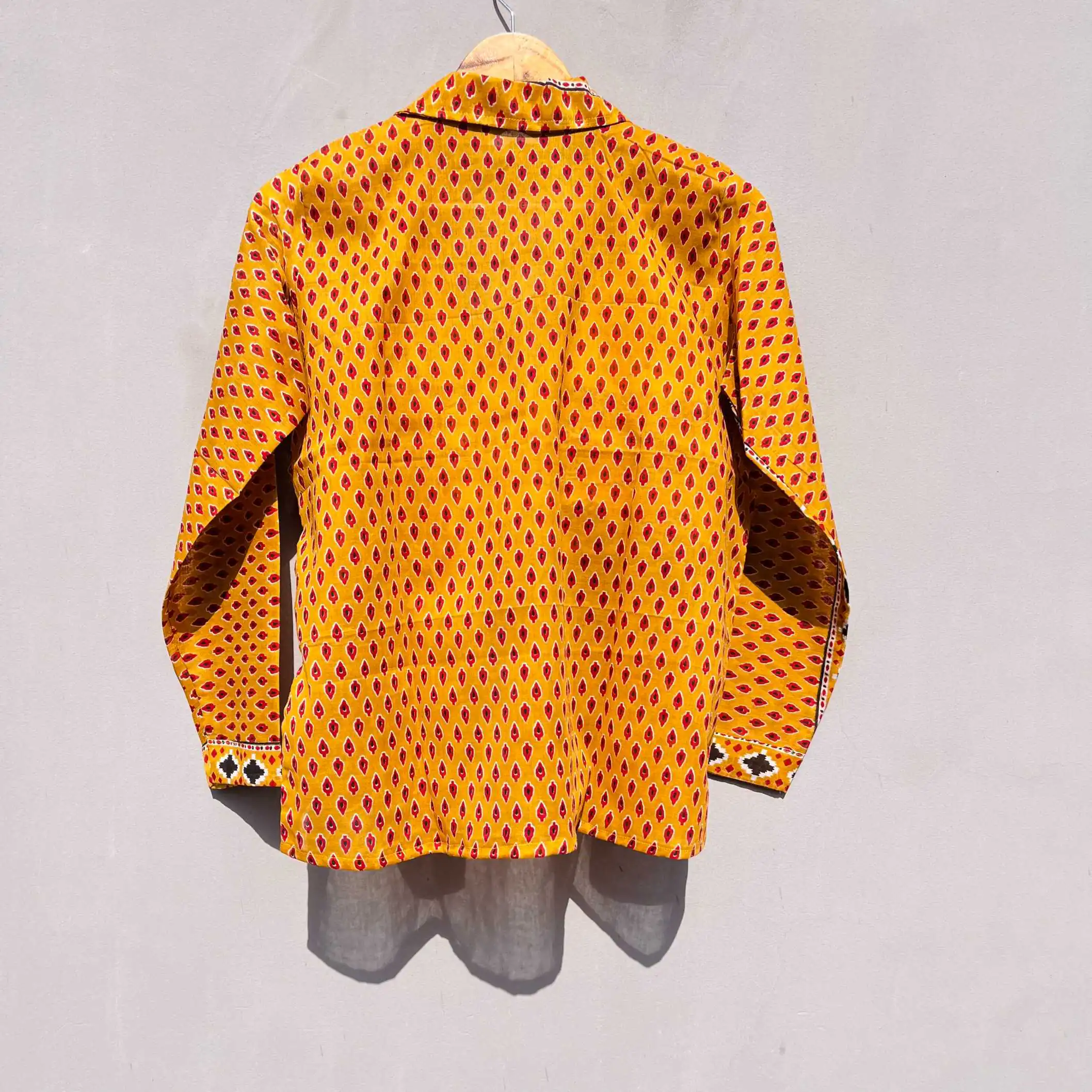 Mustard Butti Mul Combo of Shirt and Bralette