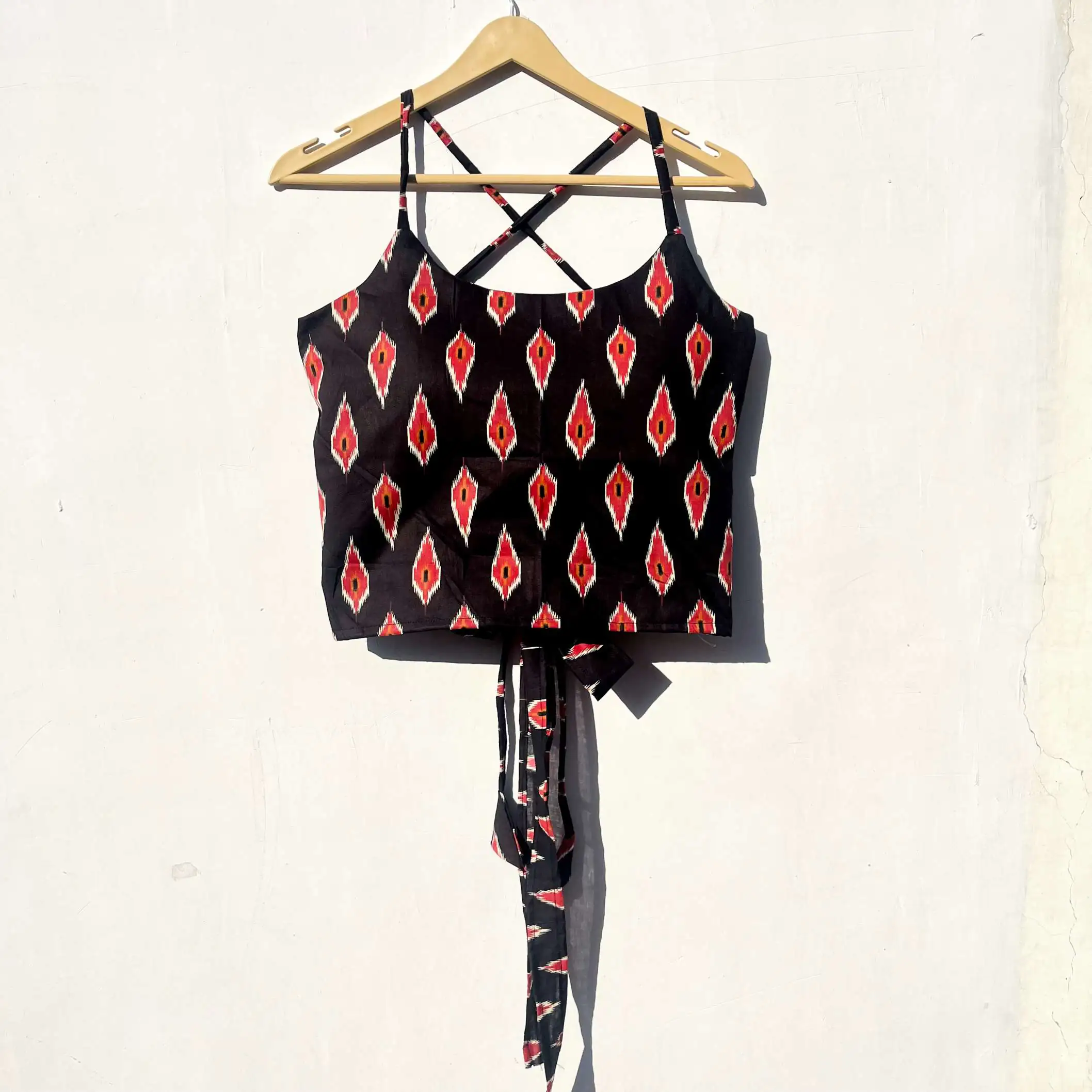 Black Tree Cotton Aesthetic Chic Cotton Top