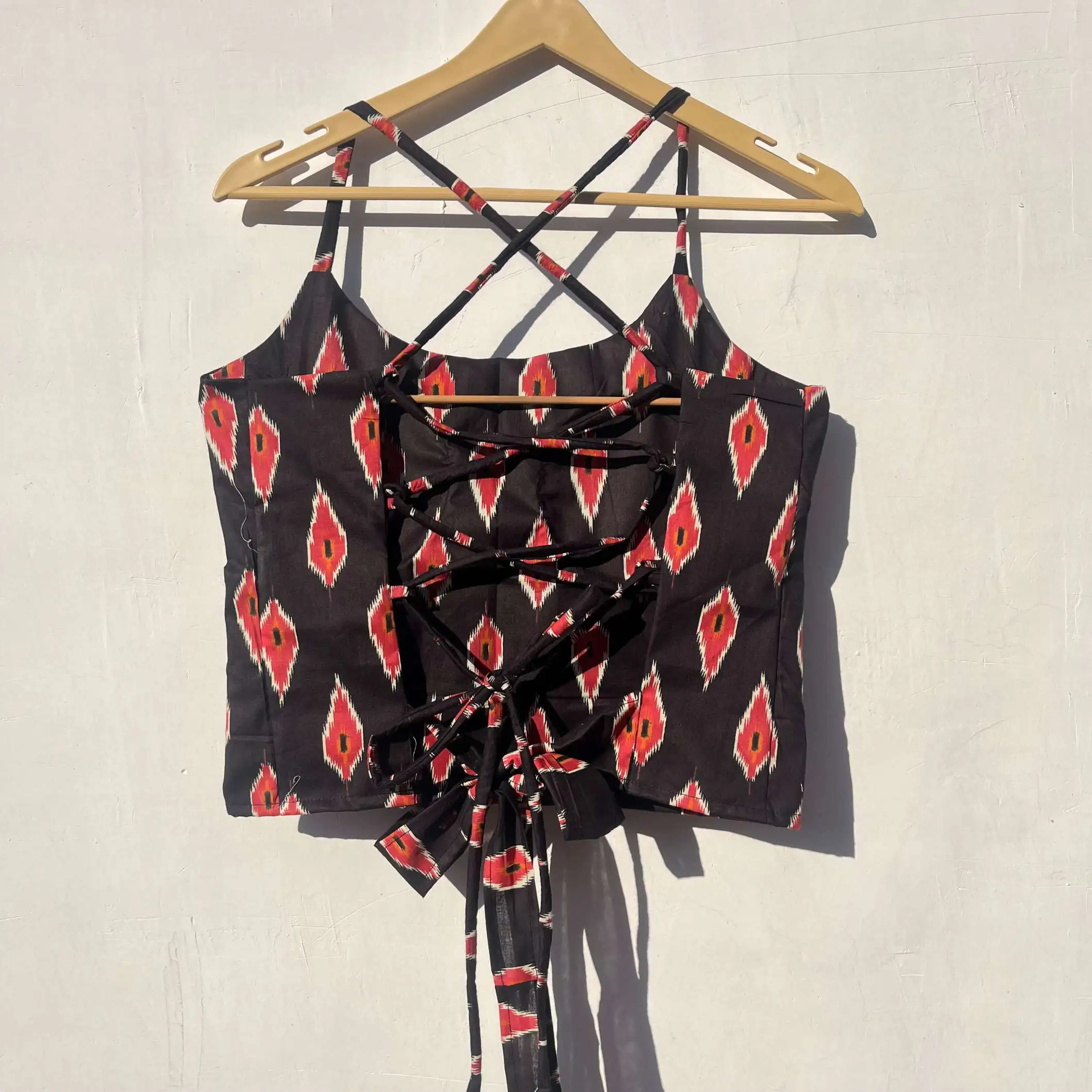 Black Tree Cotton Aesthetic Chic Cotton Top