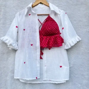 The Pink Pokkie Set- Combo of Shirt and Bralette