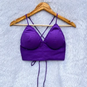 Purple Back Adjustable Cotton Bralette