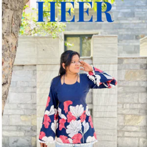 Heer - Halterneck with Full Sleeves Back Snatched Cotton Kurti
