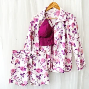Pastel Pink Floral 3 piece Set