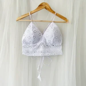 White Hakoba Cotton Bralette