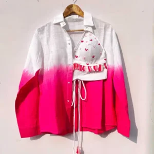 The Queens Set- Combo of Shirt and Embroidery Bralette