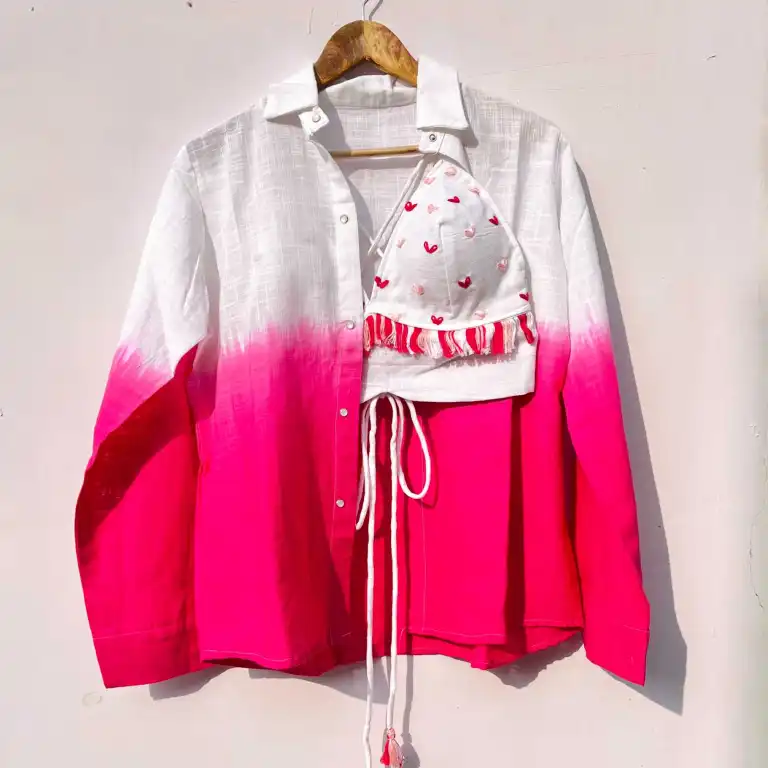 The Queens Set- Combo of Shirt and Embroidery Bralette